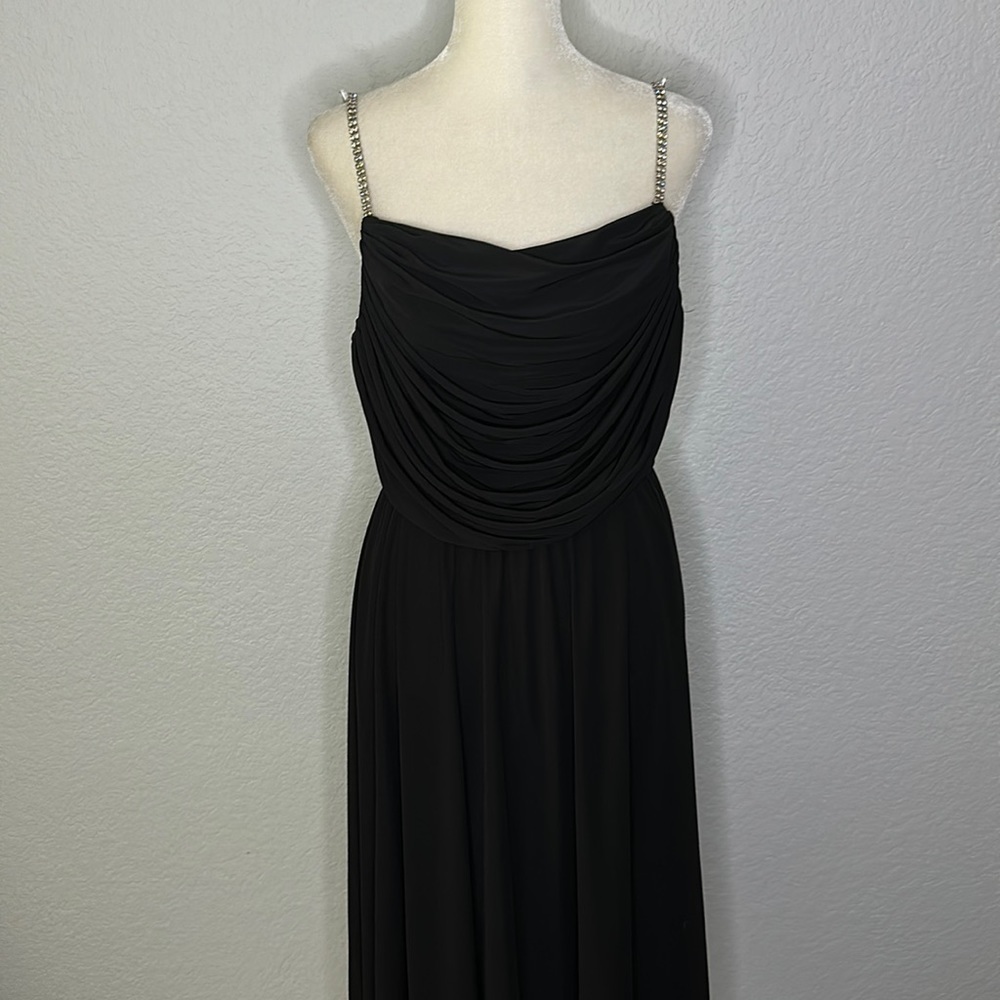 Rimini Black Special Occasion LBD Ruched Cocktail Dress 12